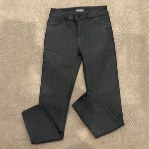 DL196 Florence Ankle faux leather jeans